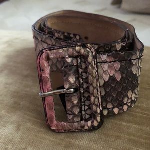 Prada leather snake skin belt